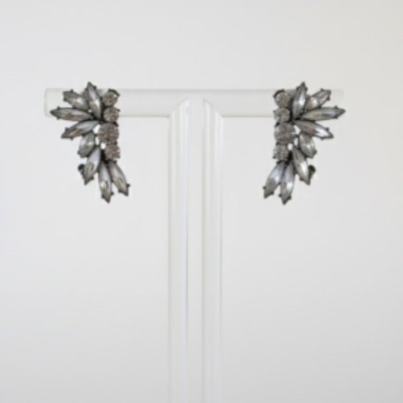 Banana Republic Gemstone Sparkle Deco Crystal Ear Cimbers Earrings NWT 45 - Picture 1 of 8